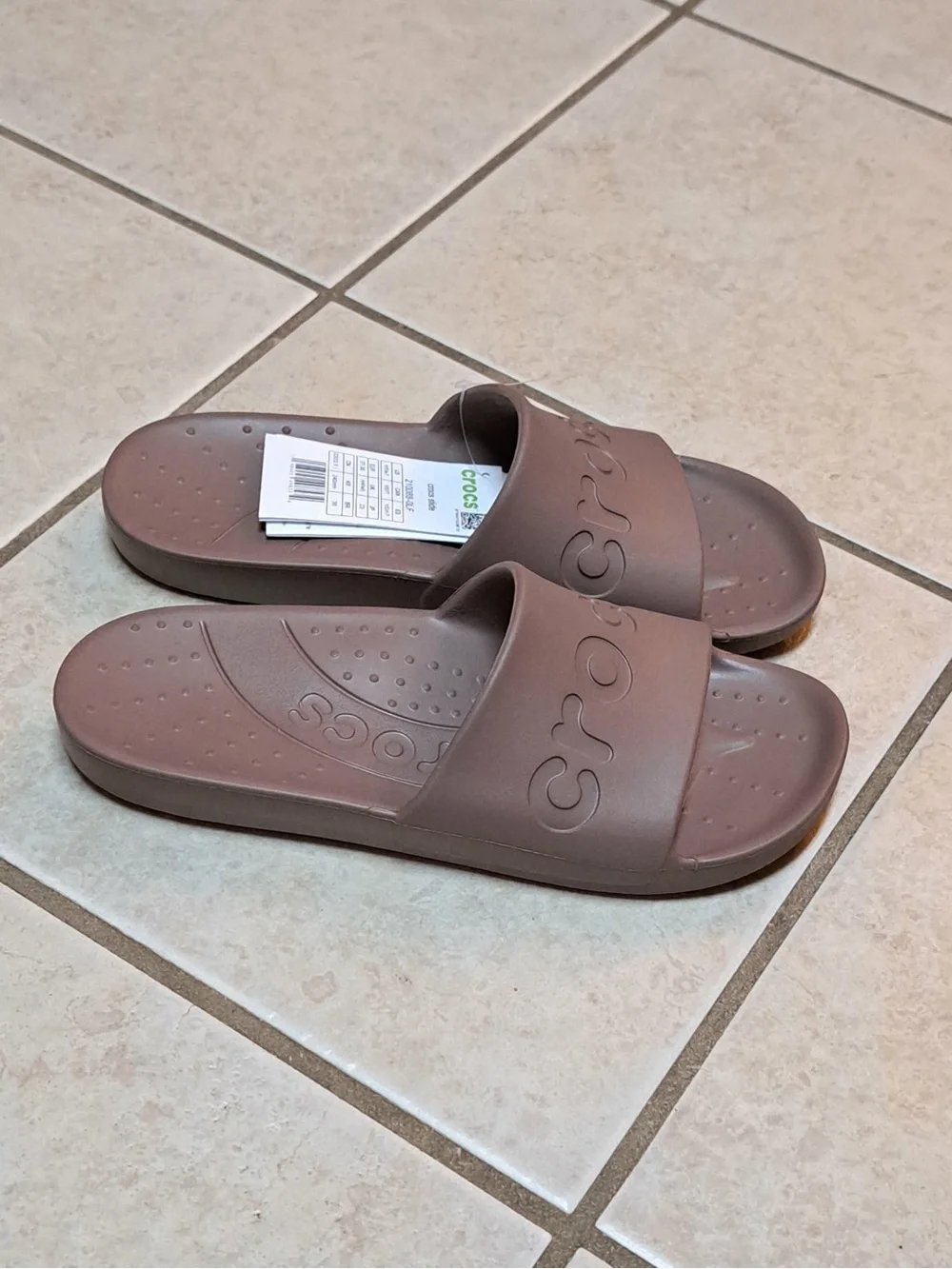 CROCS Brown Slide Sandals
